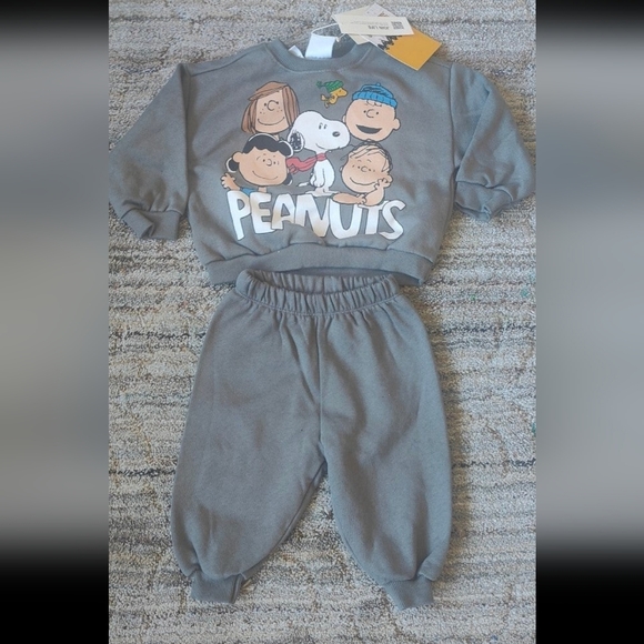 Zara peanuts two pieces set sweeter and pants baby boy - Picture 4 of 5
